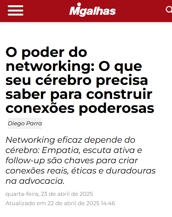 Notícia sobre networking jurídico - Destaque 1